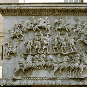 Military parade, from the base of the Column of Antoninus Pius, c. 161 (stone)