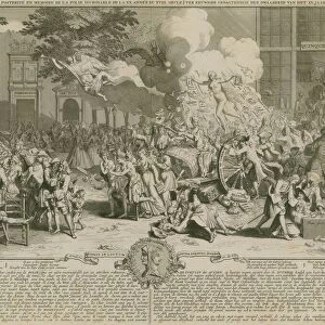 Monument consecrated to posterity in memory of the unbelievable folly of the 20th year of the 18th century. (engraving)