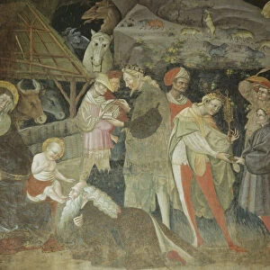 Nativity scene from the Journey of the Magi Cycle, Bolognini Chapel, c