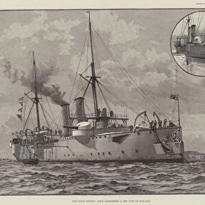 The Naval Review, HMS Magicienne, a New Type of War-Ship (engraving)