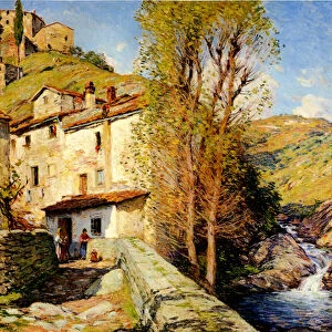 Old Mill at Pelago, Italy, 1913 (oil on canvas)