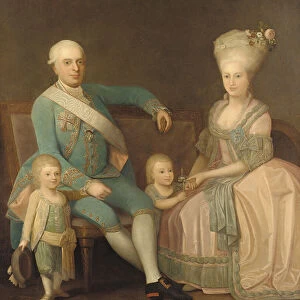 Portrait of a family group, believed to be Engel Ernst von Schack
