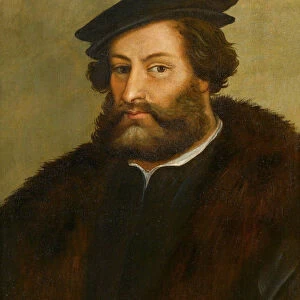 Portrait de Fernand Cortes (Hernan Cortez, 1485-1547), conquistador espagnol - Portrait