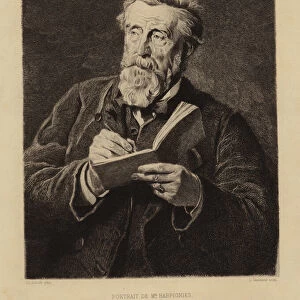 Portrait of Henri Harpignies (engraving)