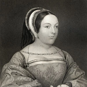 Portrait of Margaret Tudor (1489-1541) Queen of Scotland, from Lodges British