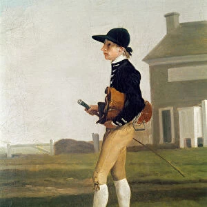 Portrait of a Young Jockey (oil on canvas)