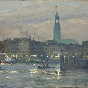 Putting on the Lights, 1904 (oil on canvas)
