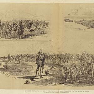 The Relief of Khartoum, from Korti to Metammeh, on the Road to Khartoum, the Start across the Desert (litho)