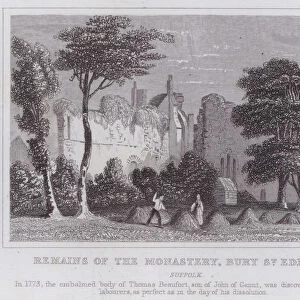 Remains of the Monastery, Bury St Edmund s, Suffolk (engraving)