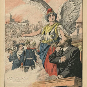 Remember, Jean Jaures and Marianne, illustration from Le Petit Journal