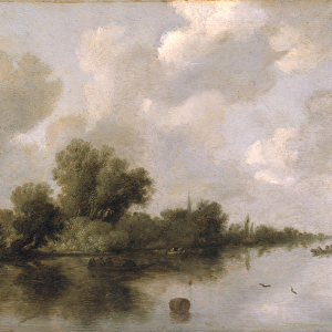 River Landscape, 1632 (oil on panel)