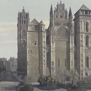 Rodez, Cathedrale, Facade O (colour photo)