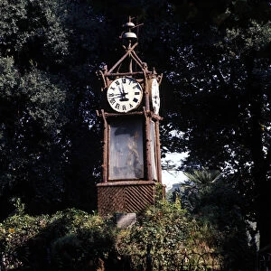 Rome, water clock of the Pincio (Villa Borghese) built in 1867