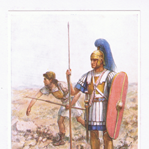 Rorarius and Triarius at Camillus, illustration from The Roman Soldier