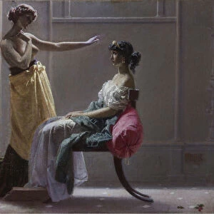 Scapigliatura: Toletta antica (Toilette ancienne) par Faruffini, Federico (1831-1869)