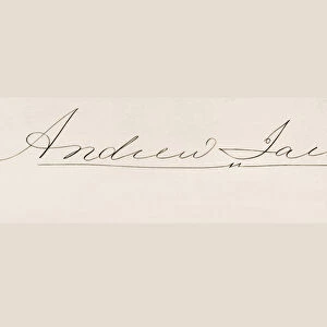 Signature of Andrew Jackson (litho)