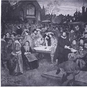Signing of the National Covenant in Greyfriars Churchyard 1638