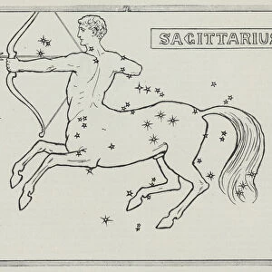 Signs of the zodiac: Sagittarius (engraving)