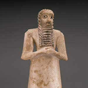 Standing Male Worshiper, Early Dynastic, c. 2900-2600 B. C