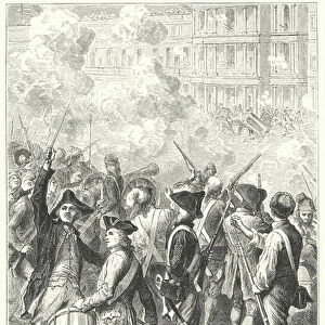 Storming of the Tuileries Palace by the sans-culottes, 1792 (engraving)