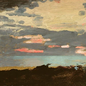 Sunset, Saco Bay (oil on canvas)