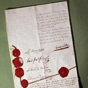 Treat of Campoformio (Campo Formio, Campo-Formio) signed by Napoleon Bonaparte (1769-1821