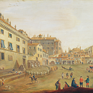 Trevi Fountain (oil on canvas)