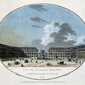 View of Place Vendome - engraving, 18th century