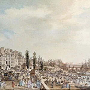 View of the Port Saint-Paul, Paris, 1782 (w / c on paper)