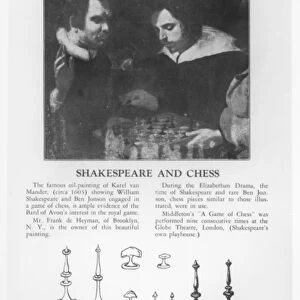William Shakespeare (1564-1616) and Ben Jonson (1572-1637) Engaged in a Game of Chess