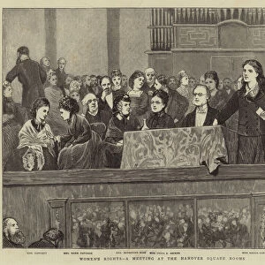 Womens Rights, a Meeting at the Hanover Square Rooms (engraving)