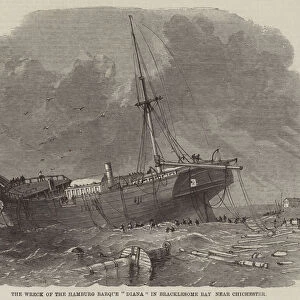 The Wreck of the Hamburg Barque "Diana"in Bracklesome Bay near Chichester (engraving)