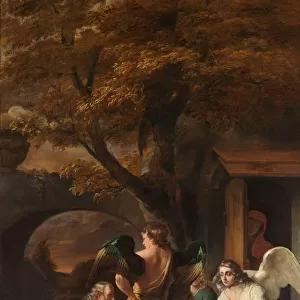 Abraham Entertaining Three Angels Abraham receives
