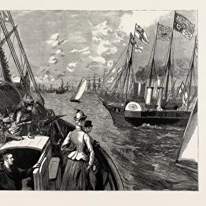 The Arrival of the Emperor of Germany, Uk, 1889: the Imperial and Royal Yachts Approaching