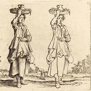 Jacques Callot (French, 1592 - 1635), Peasant Woman with Basket on Head, Front View