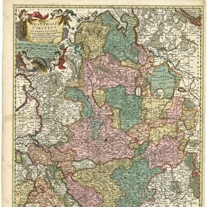 Maps R I Westphaliae circulus omnes ejusdem subjacentes provincias exactissimA┼í distinctus