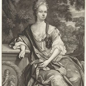 Portrait of Agatha Valck, Pieter Schenk (I), 1690 - 1713