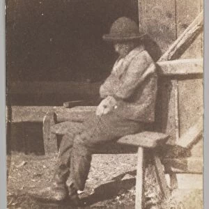 Seated Lad 1845-50 Salted paper print paper negative