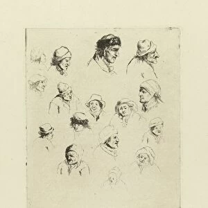 Study Journal sixteen heads, Marie Lambertine Coclers, 1776 - 1815