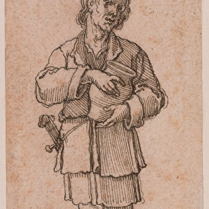 A Young Peasant Holding a Jar
