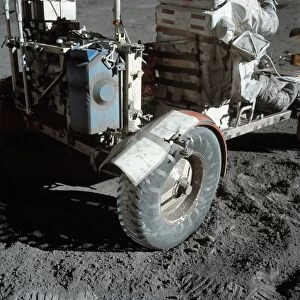 A close-up view of the lunar roving vehicle during Apollo 17 EVA
