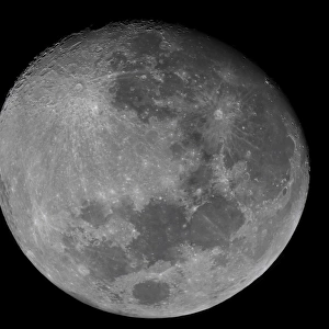 The waxing gibbous moon in a high resolution mosaic