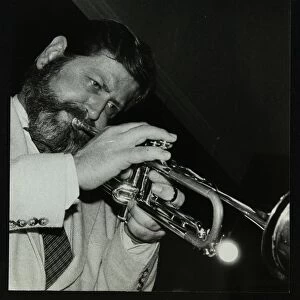American trumpeter Bobby Shew playing at The Bell, Codicote, Hertfordshire, 19 May 1985