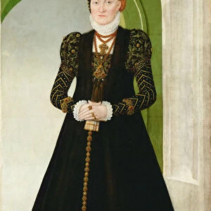 Anne of Denmark (1532-1585), Electress of Saxony, after 1565. Artist: Cranach, Lucas, the Younger (1515-1586)