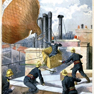 A balloon on a roof, 1894