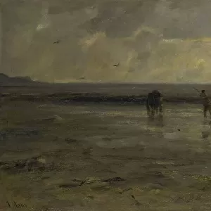 Beach, evening, 1890. Creator: Jacob Henricus Maris