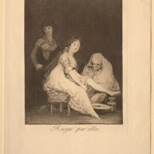 Caprichos: She Prays for Her. Creator: Francisco de Goya (Spanish, 1746-1828)