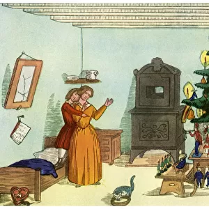 Christmas scene from King Nutcracker by Heinrich Hoffmann, 1853 (1956)