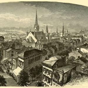 Cincinnati, View from the Carlisle Hotel, 1874. Creator: Alfred Waud