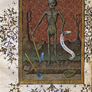 Death, miniature in the Book of Hours of 1444, by Bernat Martorell